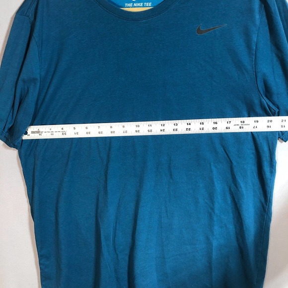 Nike Shirt Men's Size Large Tee Dri Fit Swoosh Blue Casual Sports Summer - Picture 5 of 8